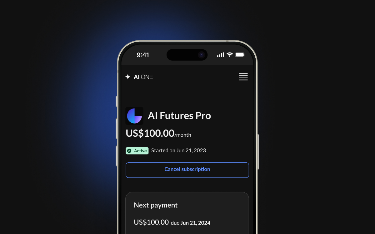 Paddle customer portal — interface screenshot